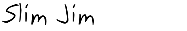 Slim Jim font preview